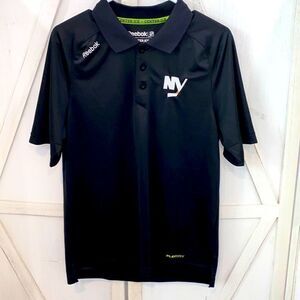 Reebok NHL Center Ice Collection New York Islanders Polo Shirt Black Size Small